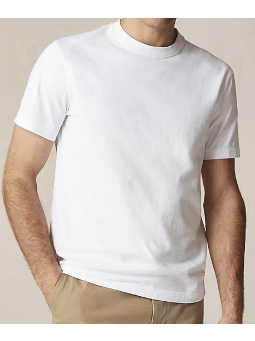 J. Crew Relaxed premium-weight cotton T-shirt White Crewneck Tee